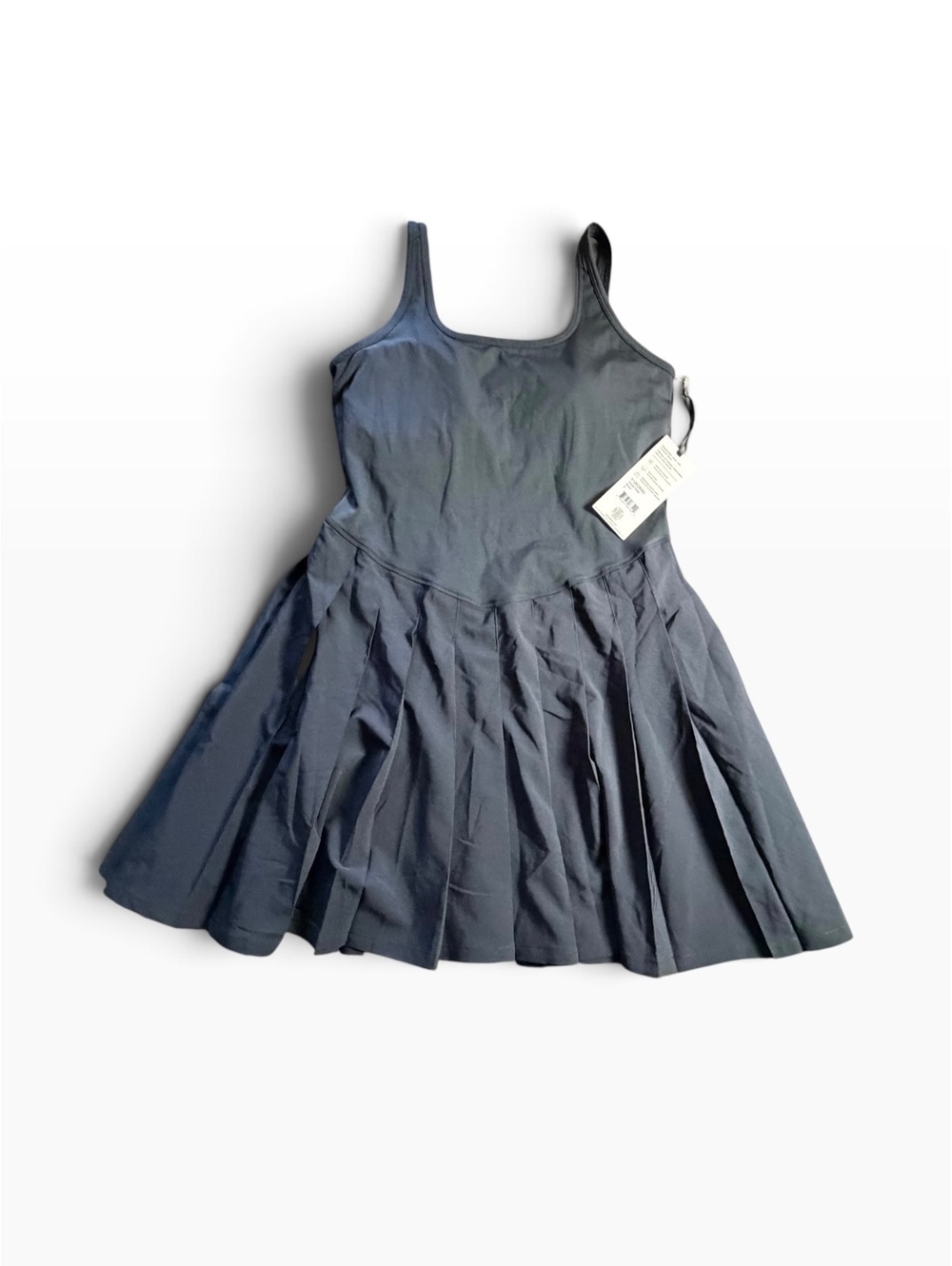 MONDETTA black athletic moisutre wicking pleated dress size S NWT